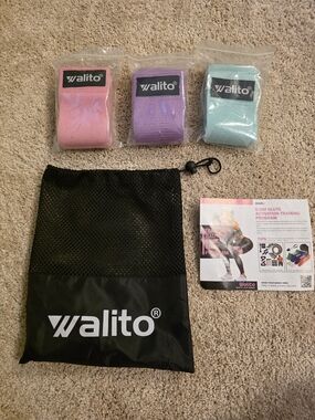 Walito Resistance Band Set - Pink, Purple, Teal